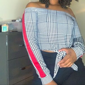 Off the shoulder crop top
